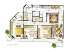 4 quartos,sendo 1 reversivel - 109,04 m² 